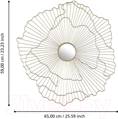 Зеркало Eglo Esashi 425032 (сталь/зеркало, золото)