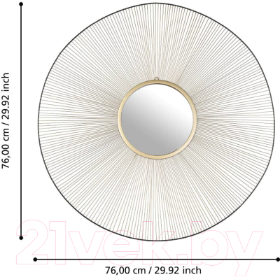 Зеркало Eglo Esashi 425033 (сталь/зеркало, золото/черный)