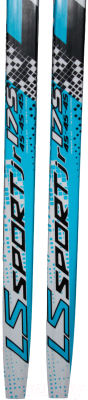 Комплект беговых лыж STC Step SNS WD (RE) автомат 195/155 +/-5см (синий)