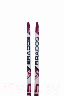 Комплект беговых лыж STC Step SNS WD (RE) автомат 195/155 +/-5см (розовый)