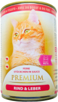 Влажный корм для кошек My Happy Pets Premium Говядина и печень (415г) - 