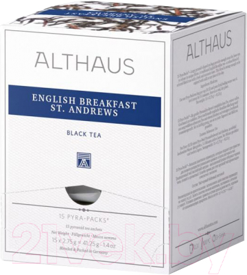 Чай пакетированный Althaus Pyra Pack English Breakfast St. Andrews (15x2.75г)