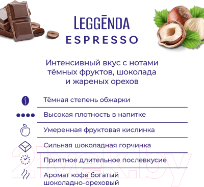 Кофе в зернах Poetti Leggenda Espresso (1кг)