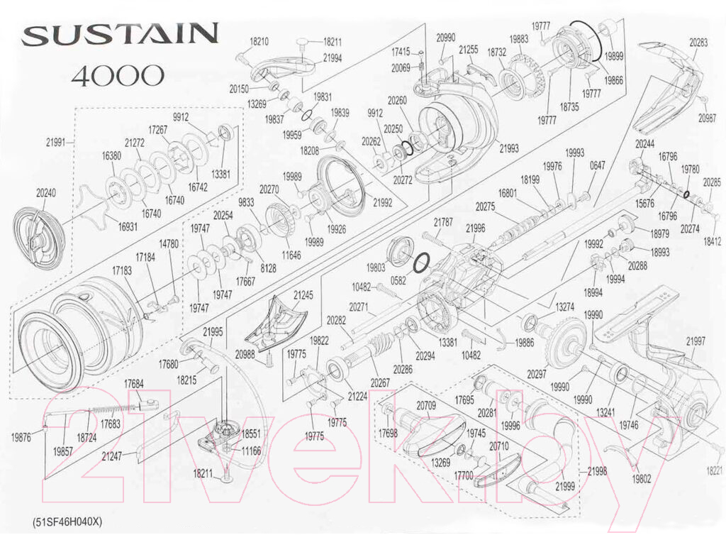 Катушка безынерционная Shimano Sustain FJ 4000 / SA4000FJ