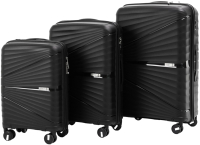 Набор чемоданов Pride РР-9701 (3шт, черный) - 