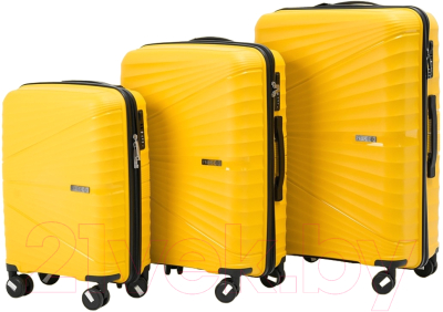 Набор чемоданов Pride РР-9701 (3шт, желтый)