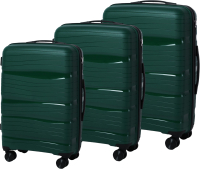 Набор чемоданов Pride РР-9802 (3шт, темно-зеленый) - 