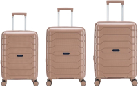 Набор чемоданов Mironpan 11191-2 (3шт, пудровый) - 