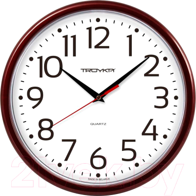 Настенные часы Тройка 639127 (бордовый)