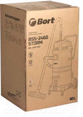 Профессиональный пылесос Bort BSS-2460-STORM (93417555)
