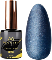 Гель-лак для ногтей Manita Professional С эффектом кошачьего глаза №08 Crystal Cat Eye (10мл) - 