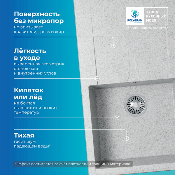 Купить Мойка кухонная Polygran Gals 860 в Гродно