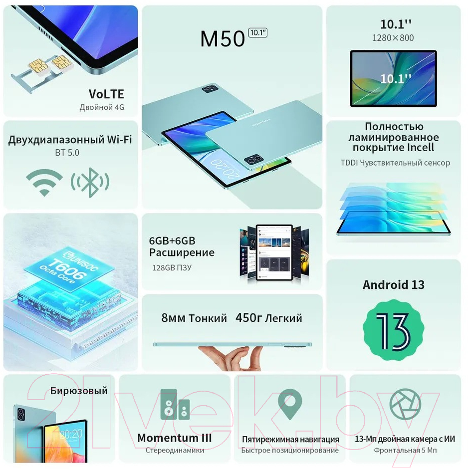 Планшет Teclast M50 LTE 6GB/128GB