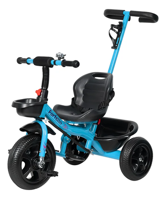 Трехколесный велосипед с ручкой Farfello 208-1 (синий) - 