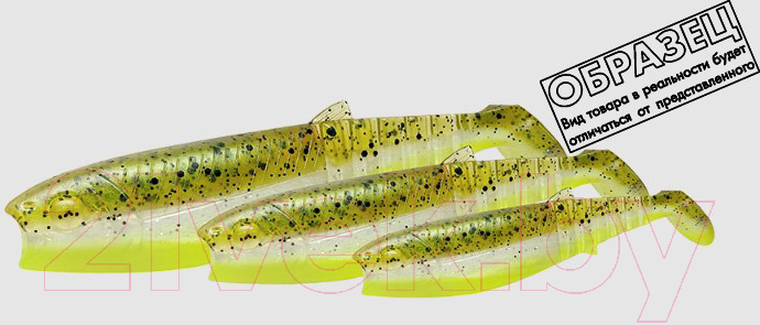 Мягкая приманка Savage Gear Cannibal Shad Chartreuse Pumpkin / 77166 — фото 2