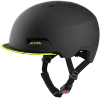 Защитный шлем Alpina Sports Brooklyn / A9758-33 (р-р 57-61, черный/неон желтый матовый) - 
