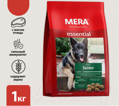 Сухой корм для собак Mera Essential Senior для пожилых / 61126 (1кг)