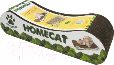 Когтеточка Homecat Мятная волна гофрокартон / 68995 (41x12x10)