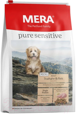 Сухой корм для собак Mera Mini Adult Truthahn & Reis / 57634 (4кг)