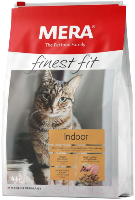 Сухой корм для кошек Mera Finest Fit Indoor живущих в помещении / 33734 (4кг)