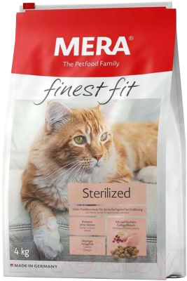 Сухой корм для кошек Mera Finest Fit Sterilized для стерилизованных / 34034 (4кг)