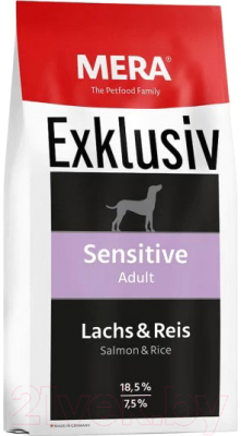 Сухой корм для собак Mera Sensitive Lachs & Reis / 72555 (15кг)