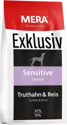 Сухой корм для собак Mera Sensitive Senior Truthahn & Reis / 73055 (15кг)