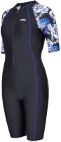 Гидрокостюм для плавания ZoggS Kneesuit Sleeve Print / 462386 (р-р 40(36), черный/синий) - 