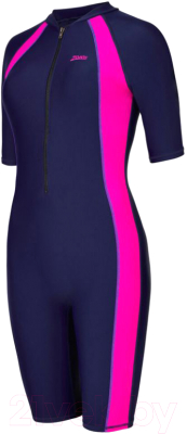Гидрокостюм для плавания ZoggS Mogo Kneesuit / 462359 (р-р 38(34), фиолетовый/розовый)