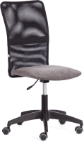Кресло офисное Tetchair 29/W-11 флок/ткань (серый/черный) - 