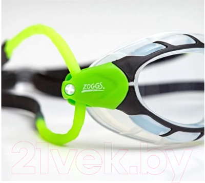 Очки для плавания ZoggS Predator / 461037 (Regular, черный/зеленый/прозрачный)