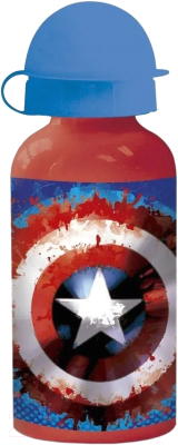 Бутылка для воды Stor Капитан Америка. Значок / 281944 (400мл)