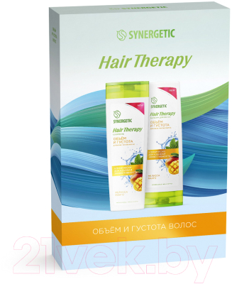 Набор косметики для волос Synergetic Объем и густота волос Hair Therapy Шампунь 400мл+Бальзам 400мл