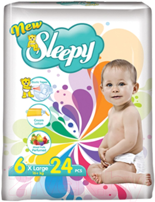 Подгузники детские Sleepy New Sleepy Super Pack Extra Large (24шт)