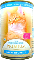 Влажный корм для кошек My Happy Pets Premium Семга и форель (415г) - 