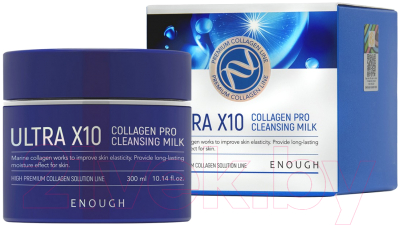 Молочко для снятия макияжа Enough Ultra X10 Collagen Cleansing Milk (300мл)