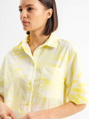 Рубашка Mark Formelle 112682 (р.170-100-106, желтый тай-дай на белом)