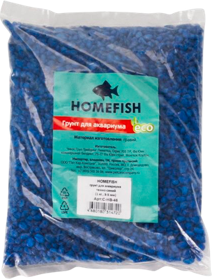 Грунт для аквариума Homefish 84336 (1кг, темно-синий) - 