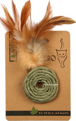 

Игрушка для кошек, Eco Колечко с перьями с кошачьей мятой / 51489