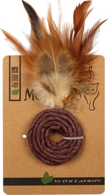 

Игрушка для кошек, Eco Колечко с перьями с кошачьей мятой / 51490