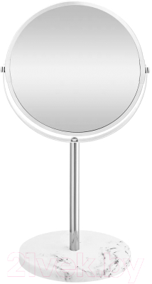 Зеркало косметическое El Casa На мраморной подставке / 240370 (хром)