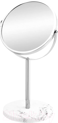 Зеркало косметическое El Casa На мраморной подставке / 240370 (хром)