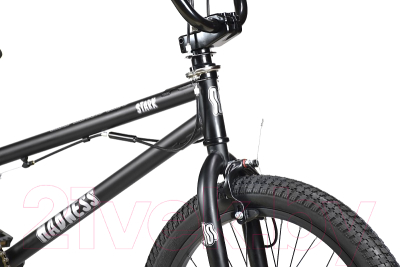 Велосипед STARK Madness BMX 2 2024 (черный матовый/серебристый/черный)