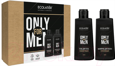 Набор косметики для тела и волос Ecolatier Only For Men Гель для душа 150мл+Шампунь 150мл