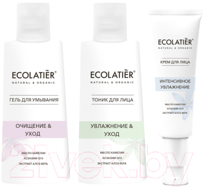 Набор косметики для лица Ecolatier Soft Skin Гель для умывания+Тоник+Крем для лица  (150мл+150мл+50мл)