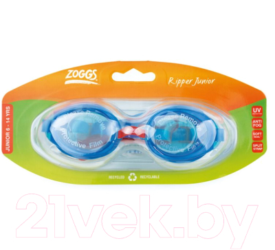 Очки для плавания ZoggS Ripper Junior / 313542 (голубой/красный)