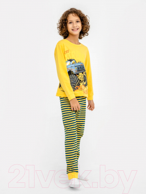 Пижама детская Mark Formelle 563311 (р.104-56, желтый/желтая полоска)