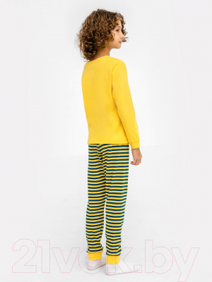 Пижама детская Mark Formelle 563311 (р.104-56, желтый/желтая полоска)