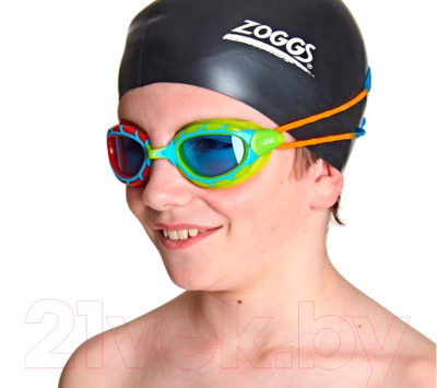 Очки для плавания ZoggS Predator Junior / 311869 (зеленый/красный)