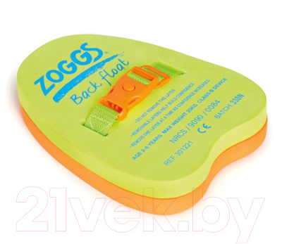 Доска для плавания ZoggS Zoggy Back Float / 321221 (зеленый/оранжевый)